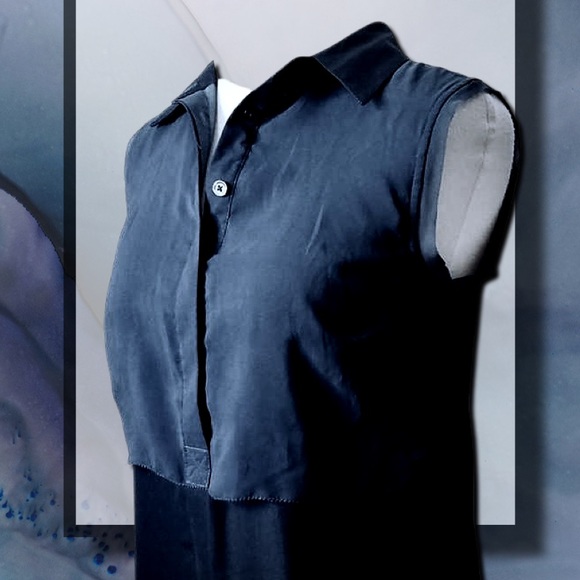 Simply Vera Navy Blue Sleeveless Blouse - Picture 2 of 4